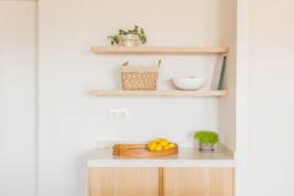 Proyecto Paz. Vista rincón cocina. Interiorismo y decoración de Blanco Pimienta. 